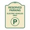Signmission Reserved Parking Electric Vehicles Heavy-Gauge Aluminum Architectural Sign, 24" x 18", TG-1824-23151 A-DES-TG-1824-23151 - alternate 1